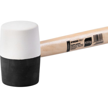 Резиновый молоток Strend рro 450 г, деревянная ручка