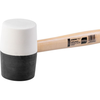 Резиновый молоток Strend рro 910 г, деревянная ручка