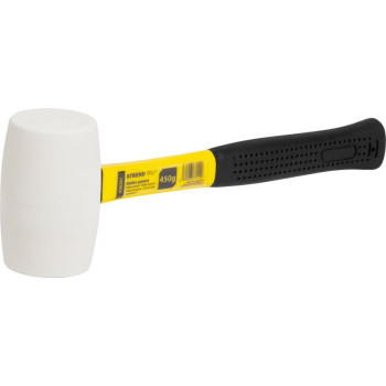 Резиновый молоток, белый 450 г Strend Pro, металлическая ручка