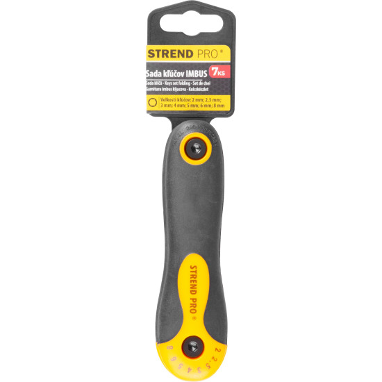 HEX keys set  7 pcs Strend Pro, 2.0 - 8.00mm, folding