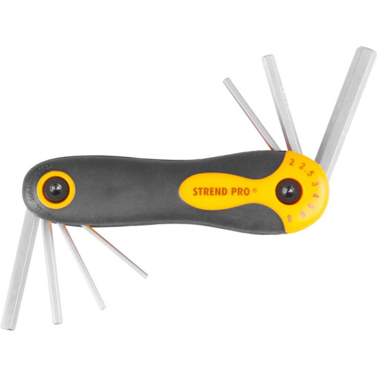 HEX keys set  7 pcs Strend Pro, 2.0 - 8.00mm, folding