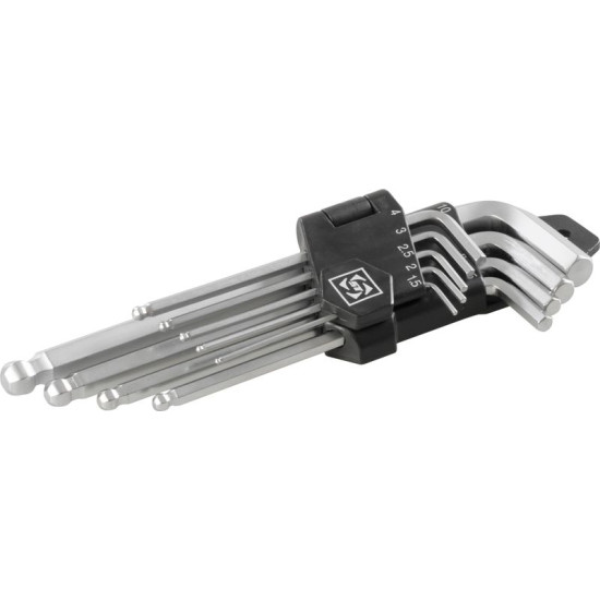 HEX keys set  9pcs  1,5-10mm with ball