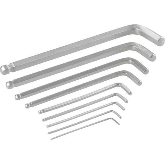 HEX keys set  9pcs  1,5-10mm with ball