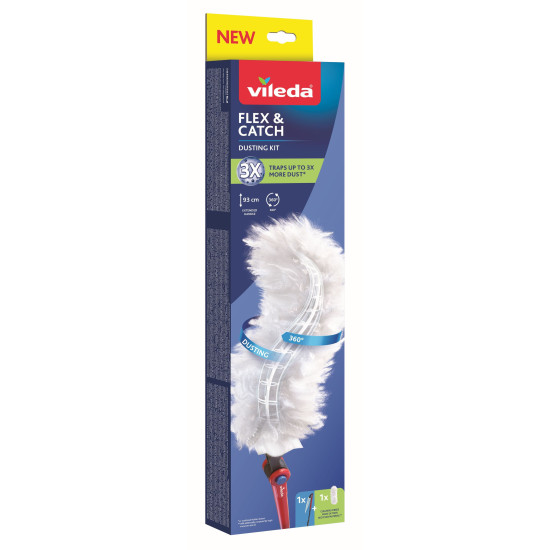 Duster Vileda Flex&Catch, ar garu rokturi Duster Vileda Flex&Catch, ar garu rokturi