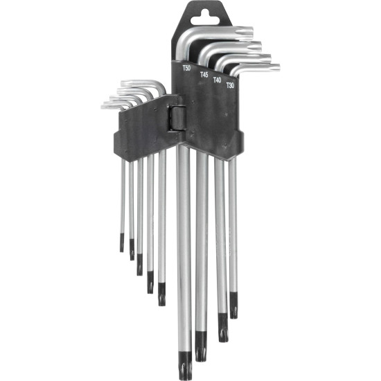 TORX atslēgu komplekts 9gab, Strend Pro, T10-T50mm TORX atslēgu komplekts 9gab, Strend Pro, T10-T50mm