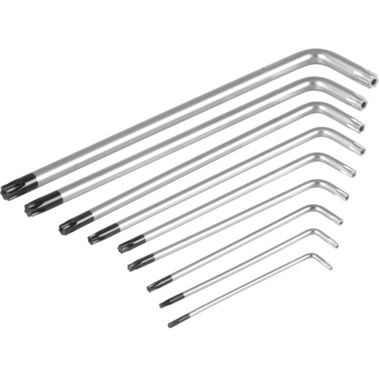 TORX atslēgu komplekts 9gab, Strend Pro, T10-T50mm TORX atslēgu komplekts 9gab, Strend Pro, T10-T50mm