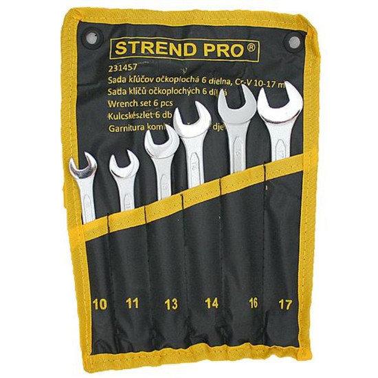 Wrench set 6 pcs Strend Pro, 6 - 22mm, DIN 3113A Wrench set 6 pcs Strend Pro, 6 - 22mm, DIN 3113A