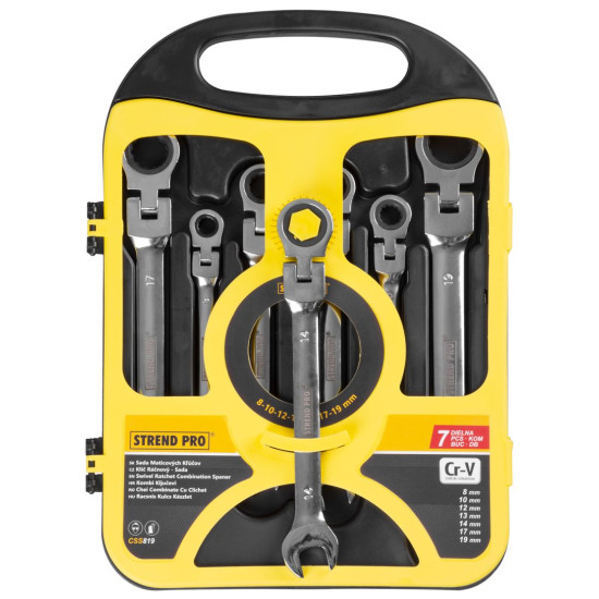 Ratchet keys set Strend Pro CSS819, 06 pieces,  8-19 mm