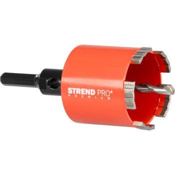 Caurzāģa kronis Strend Pro Premium, 72x68 mm, M16 vītne, 5 zobi Caurzāģa kronis Strend Pro Premium, 72x68 mm, M16 vītne, 5 zobi