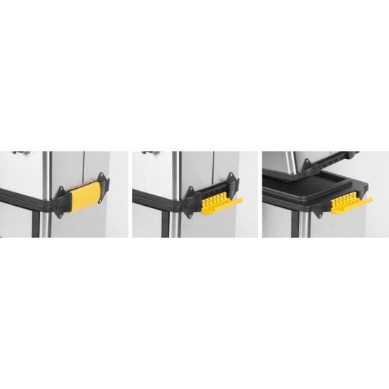 Rullīšu instrumentu kaste, 570x350x830 mm Strend Pro, PVC+Nerūsējošais tērauds, ar riteņiem, maks. 36kg, 3gab