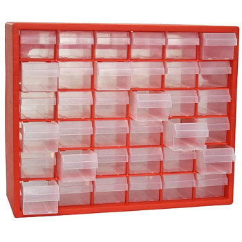 with 36pcs PVC boxes 405x305x650mm Strend Pro, max.25kg