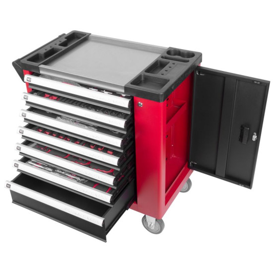 Instrumentu komplekts Strend Pro B239, 249 gab., skapis, 6 atvilktnes