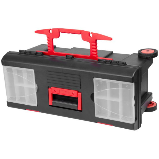 Plastmasas instrumentu kaste
660x300x320mm regulējams rokturis
- ar riteņiem, maks. 15 kg