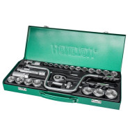 Tool and socket wrench set 26 pcs Honiton, 1/2", 12-34mm