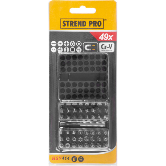 Набор бит 49 шт. Strend рro , сr-V, биты+адаптер