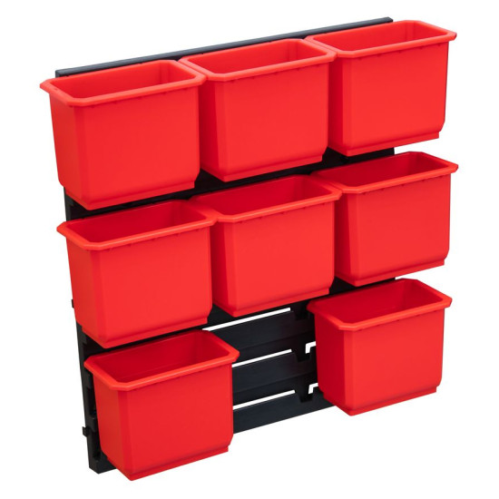 Kaste QBRICK® Organaizers, sienas panēlis, ONE200, Organaizers XL, DIVI Organizators, 9 elementi