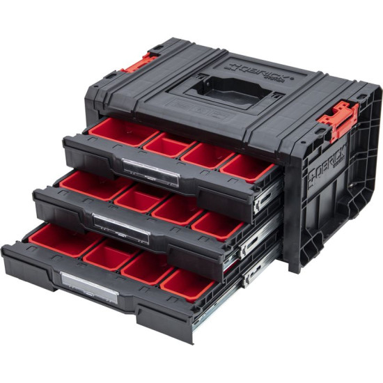 Box QBRICK® System PRO Toolbox Drawer 3 Expert, 3x atvilktņu organizators Box QBRICK® System PRO Toolbox Drawer 3 Expert, 3x atvilktņu organizators