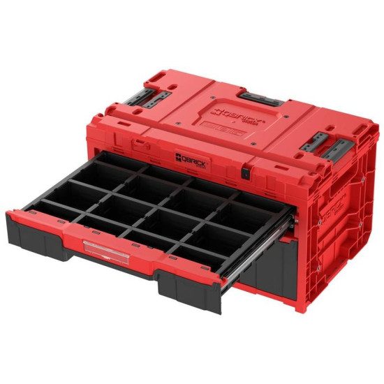 Box QBRICK® System ONE Workshop Red - Cart, 3x Toolbox, 4-piece set of tool boxes