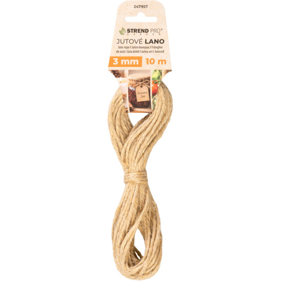 Virve Strend Pro Garden, džuta, dabīga, 3 mm, savīta, L-10 m