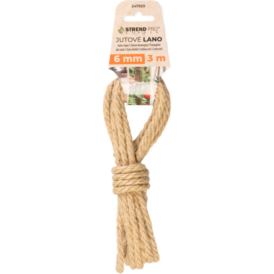 Virve Strend Pro Garden, džuta, dabīga, 6 mm, vīta, L-3 m