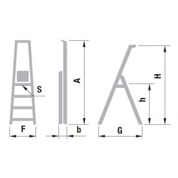 Steps one side ALVE 1945, 5 platform h-980