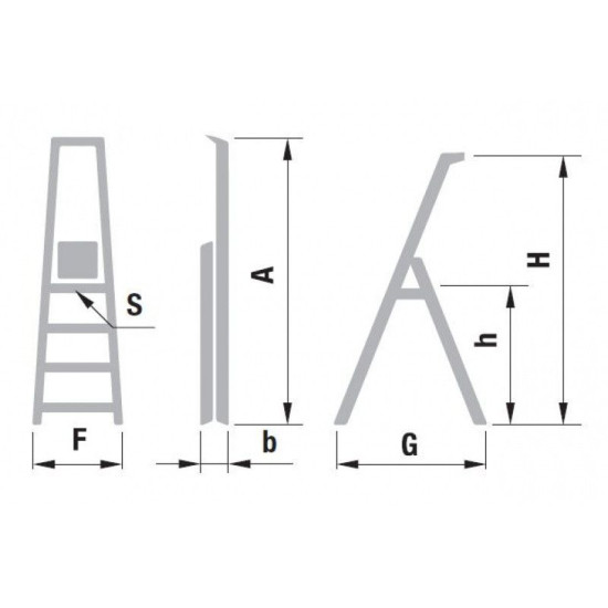 Steps one side ALVE 1945, 5 platform h-980