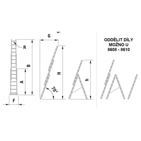Kāpnes ALVE 8615, 3x15, universālas