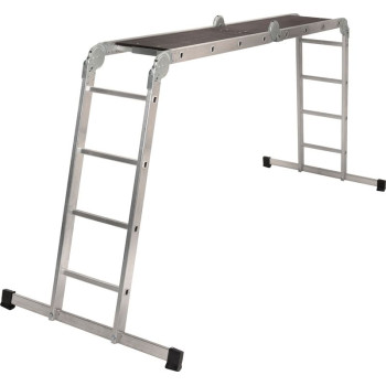 Лестница с площадкой Strend Pro DP-U 4x3, Alu, EN 131, макс. 3,46 м/150 кг