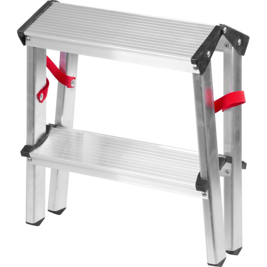 Step-ladder Strend Pro DD4, 2x4, max. 125 kg, ALU, double-sided