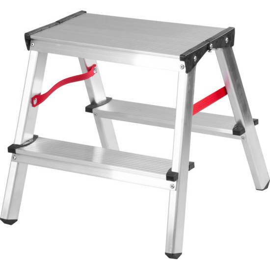 Step-ladder Strend Pro DD4, 2x4, max. 125 kg, ALU, double-sided