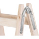 Лестница Strend Pro, 5-ступенчатая, двойная, под покраску, деревянная, 1,63 м, макс. 150 кг