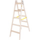 Лестница Strend Pro, 5-ступенчатая, двойная, под покраску, деревянная, 1,63 м, макс. 150 кг