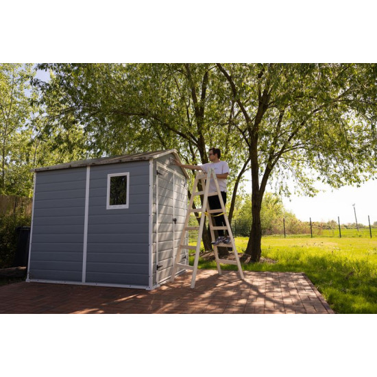 Лестница Strend Pro, 6-ступенчатая, двойная, крашеная, деревянная, 1,92 м, макс. 150 кг