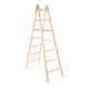 Лестница Strend Pro, 7 ступеней, двойная, крашенная, деревянная, 2,26 м, макс. 150 кг