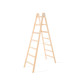 Лестница Strend Pro, 7 ступеней, двойная, крашенная, деревянная, 2,26 м, макс. 150 кг