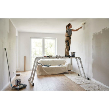 Лестница с площадкой Strend Pro ML103 4x3, шарнирная, алюминий, макс. 150 кг