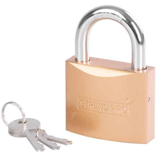 Padlock Strend Pro FT 63 mm, hanging, gold