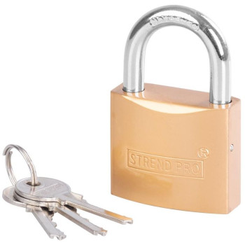 Padlock Strend Pro FT 50 mm, hanging, gold