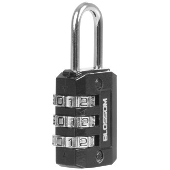 Padlock 20 mm Blossom, galvanized, 3 number codes