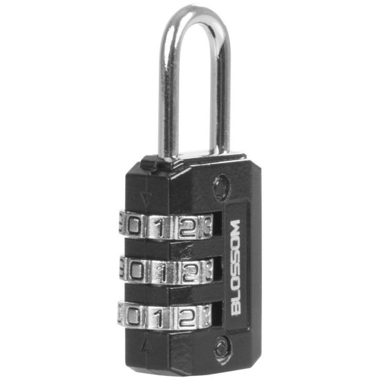 Padlock 20 mm Blossom, galvanized, 3 number codes