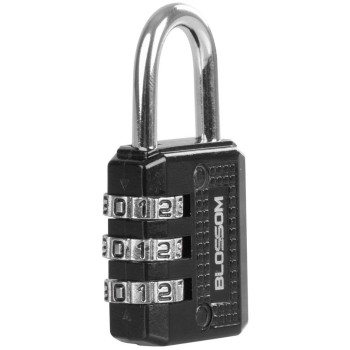 Padlock 30 mm Blossom, galvanized, 3 number codes
