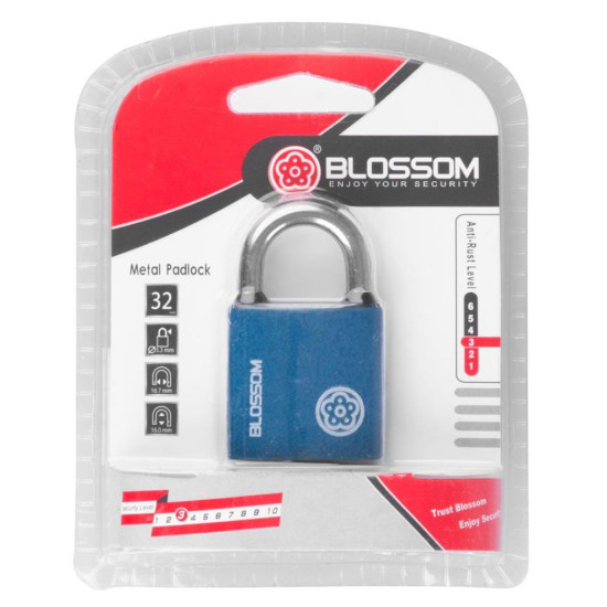 Padlock 32 mm Blossom, steel, Unique