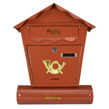 Почтовый ящик НЕСТОР, 440x370x100 мм, коричневый