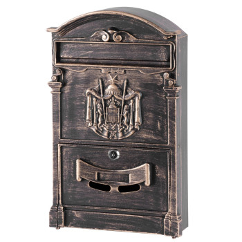 Почтовый ящик ALU, античная бронза, 410x255x90мм