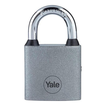 Yale Y111S/50/125/1 padlock, iron, silver, 50 mm, 3 keys