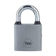 Yale Y111S/38/121/1 padlock, iron, silver, 38 mm, 3 keys