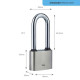 Yale lock Y112/50/165/1, padlock, iron, 50 mm, 3 keys