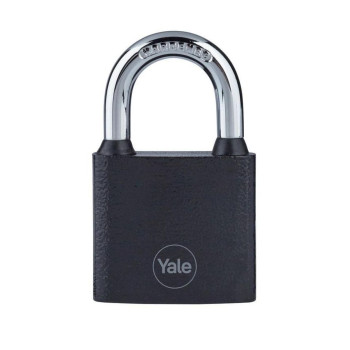 Yale Y111B/38/121/1 padlock, iron, black, 38 mm, 3 keys