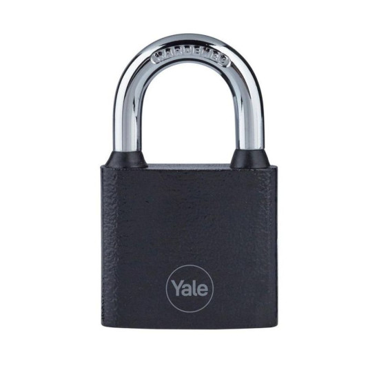 Yale Y111B/38/121/1 padlock, iron, black, 38 mm, 3 keys