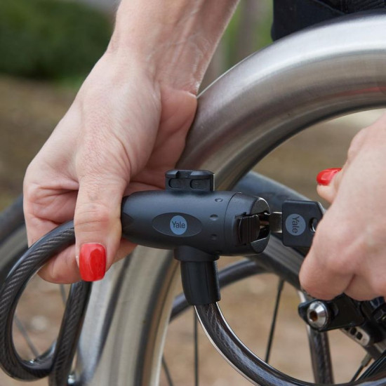 Slēdzene Yale YCK0/12/200/2, velosipēdam, ar atslēgu, 2000 mm Slēdzene Yale YCK0/12/200/2, velosipēdam, ar atslēgu, 2000 mm